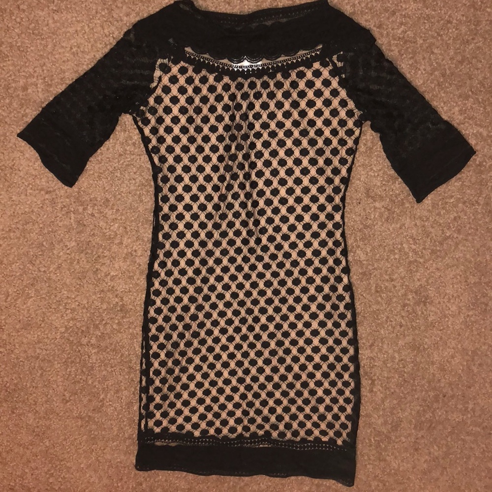 M.S.S.P. Black and Tan lace dress